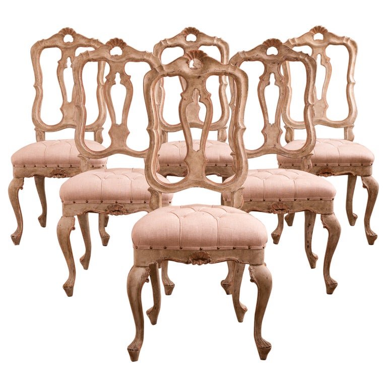 Set of Six Venetian Dining Chairs La Maison London