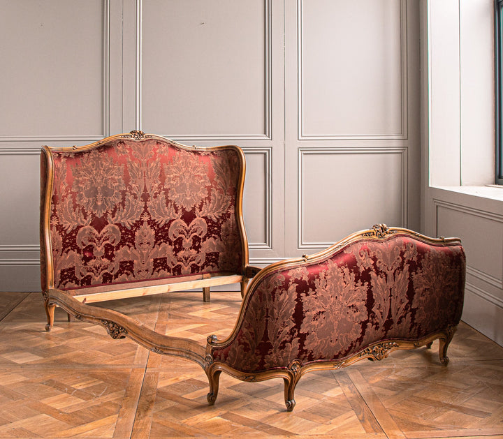 Early 20th Century French Antique Walnut Bed With Curved Ends - La Maison London