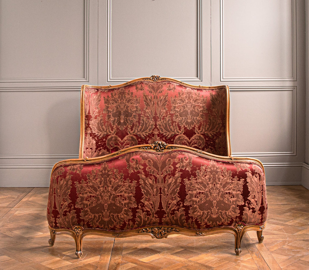 Early 20th Century French Antique Walnut Bed With Curved Ends - La Maison London