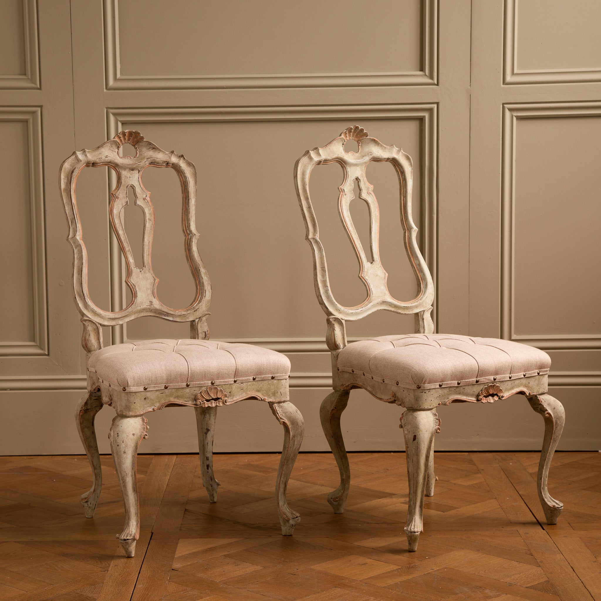 Set of Six Venetian Dining Chairs La Maison London